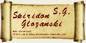 Spiridon Gložanski vizit kartica